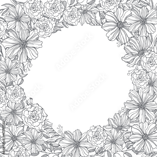 Floral background . Vector illustration.