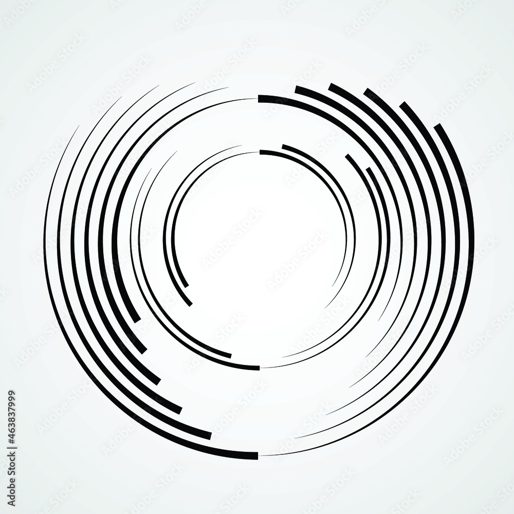 Lines in Circle Form . Spiral Vector Illustration .Technology round Logo . Design element . Abstract Geometric shape . Striped border frame for image Lines in Circle Form . Spiral Vector Illustration .Technology round Logo . Design element . Abstract Geometric shape . Striped border frame for image