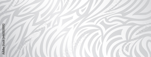 Abstract background with striped zebra skin in white and gray colors