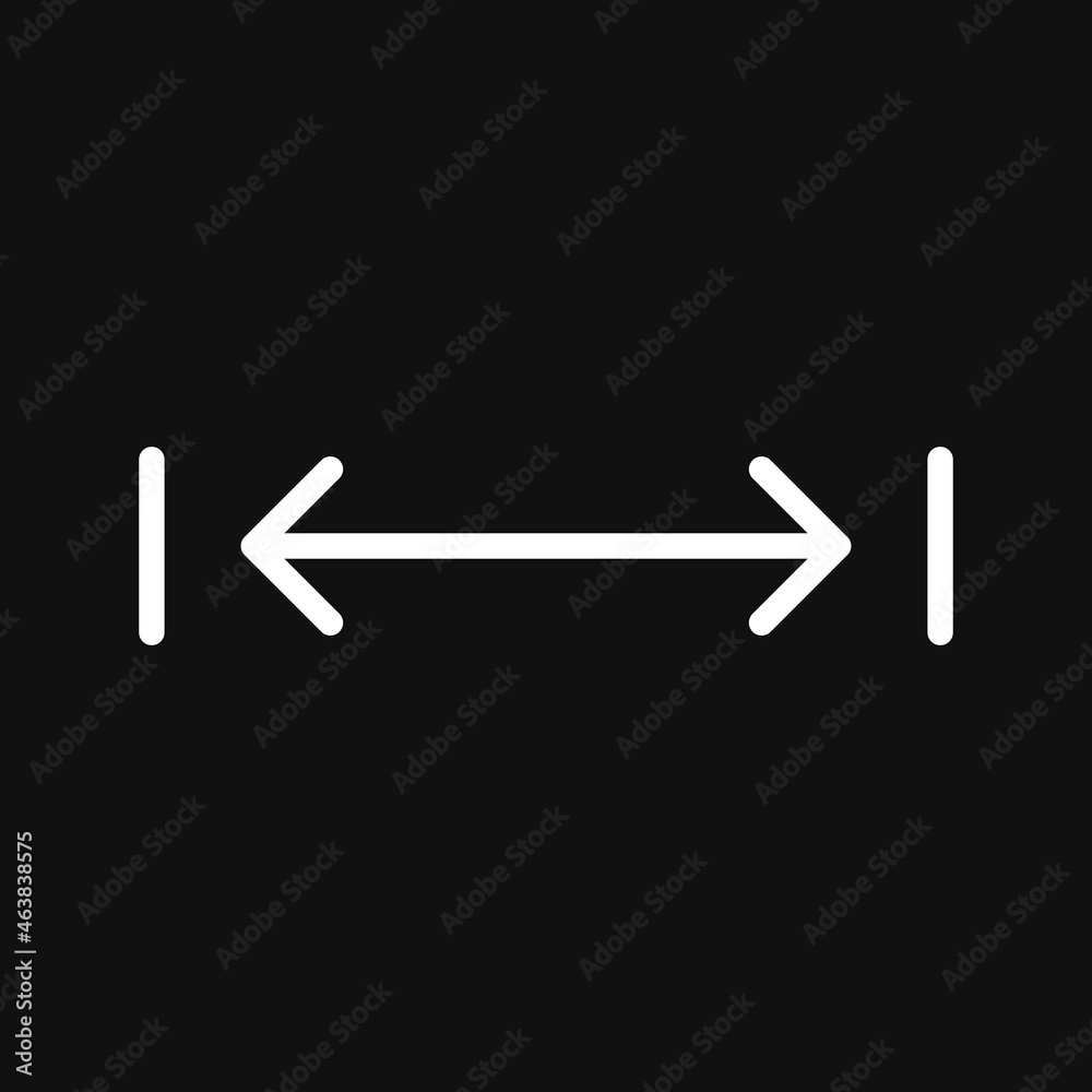 Distance Icon on grey background Distance Icon on grey background