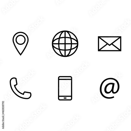 Contact Us icon set