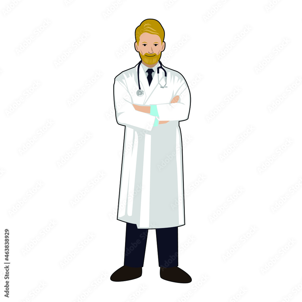illustration of flat style doctor vector design illustration of flat style doctor vector design