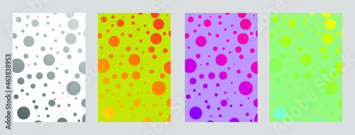 Minimal cover design. colorful halftones. Modern background template design for web