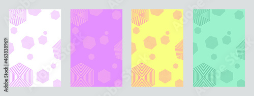 Minimal cover design. colorful halftones. Modern background template design for web