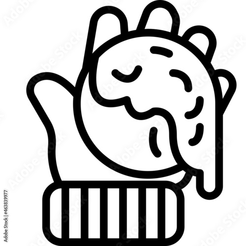 snowball line icon