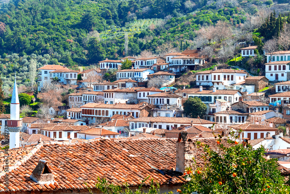 İconic greek houses in Sirince Village, Selcuk, İzmir, Turkey.