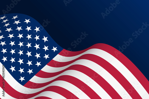 American (USA) flag banner design
