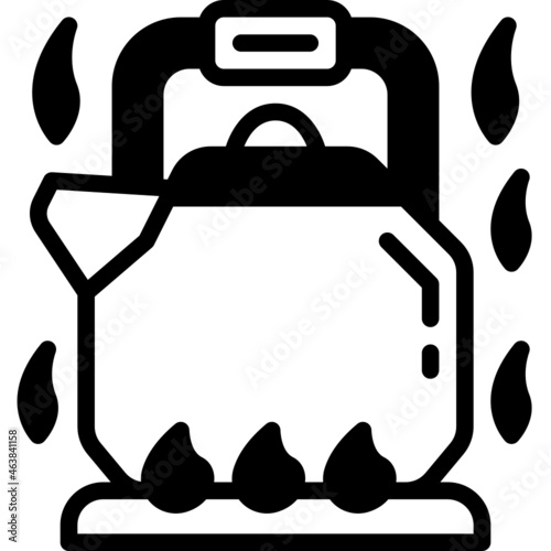 tea pot solid line icon