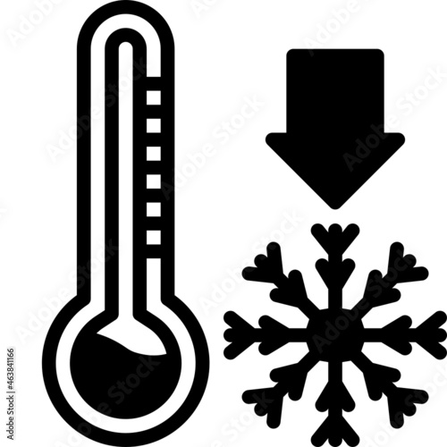 temperature solid line icon