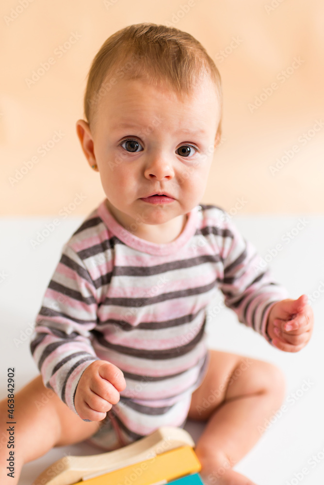 little child playing with toys. Education and learn game concept with copy space. little child playing with toys. Education and learn game concept with copy space.
