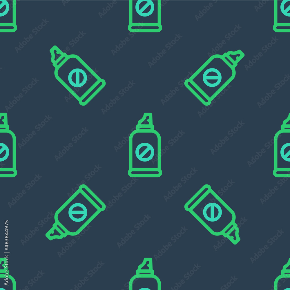 Line Spray against insects icon isolated seamless pattern on blue background. Vector Line Spray against insects icon isolated seamless pattern on blue background. Vector