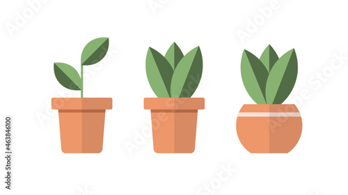 Flowerpot vector icons