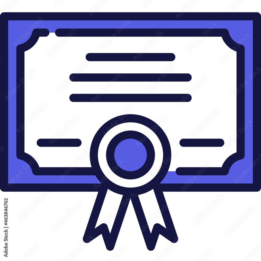 certificate one color icon certificate one color icon