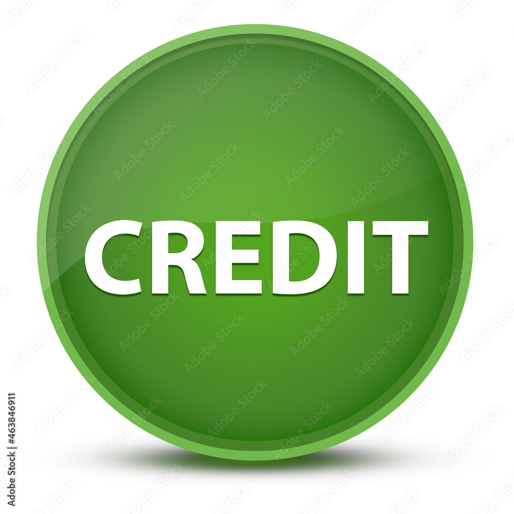 Credit luxurious glossy green round button abstract Credit luxurious glossy green round button abstract