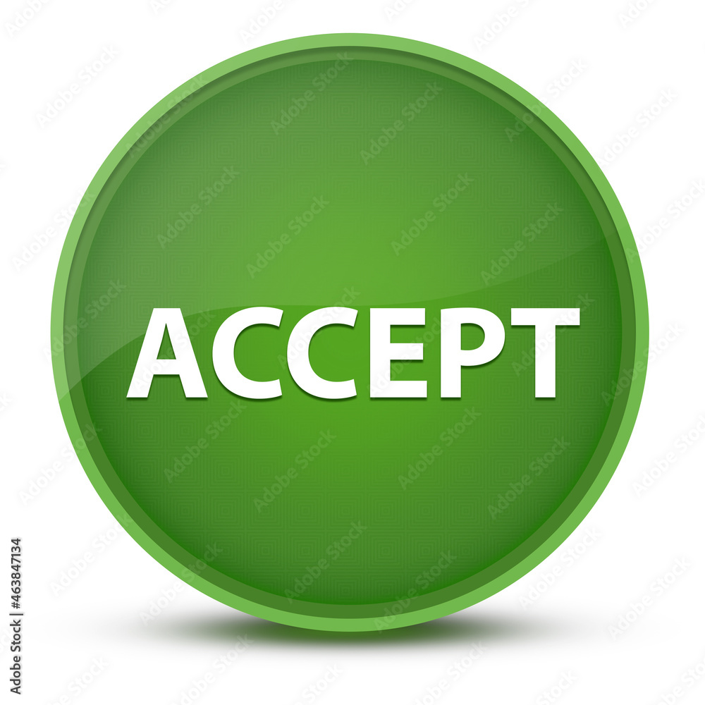Accept luxurious glossy green round button abstract Accept luxurious glossy green round button abstract