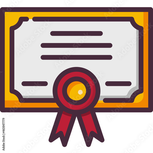 certificate line icon