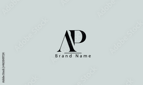 AP PA A P abstract vector logo monogram template
