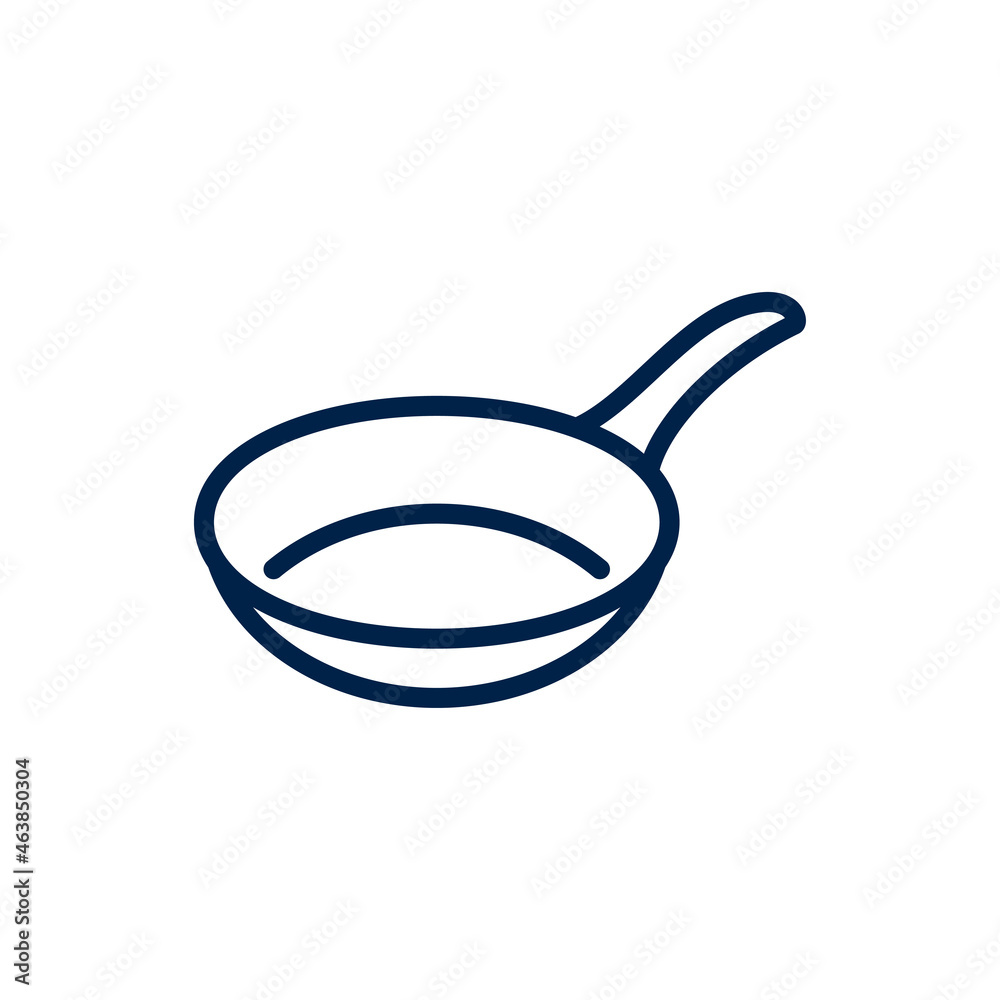 Frying pan icon vector logo template on white background. Frying pan icon vector logo template on white background.