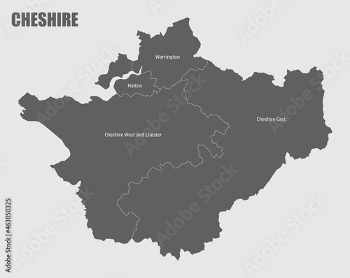 Cheshire county administrative map