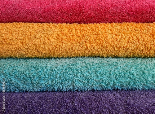 stack of colorful towels © Krathin
