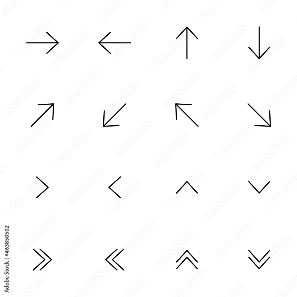 arow set symbol icon vector. for web design	