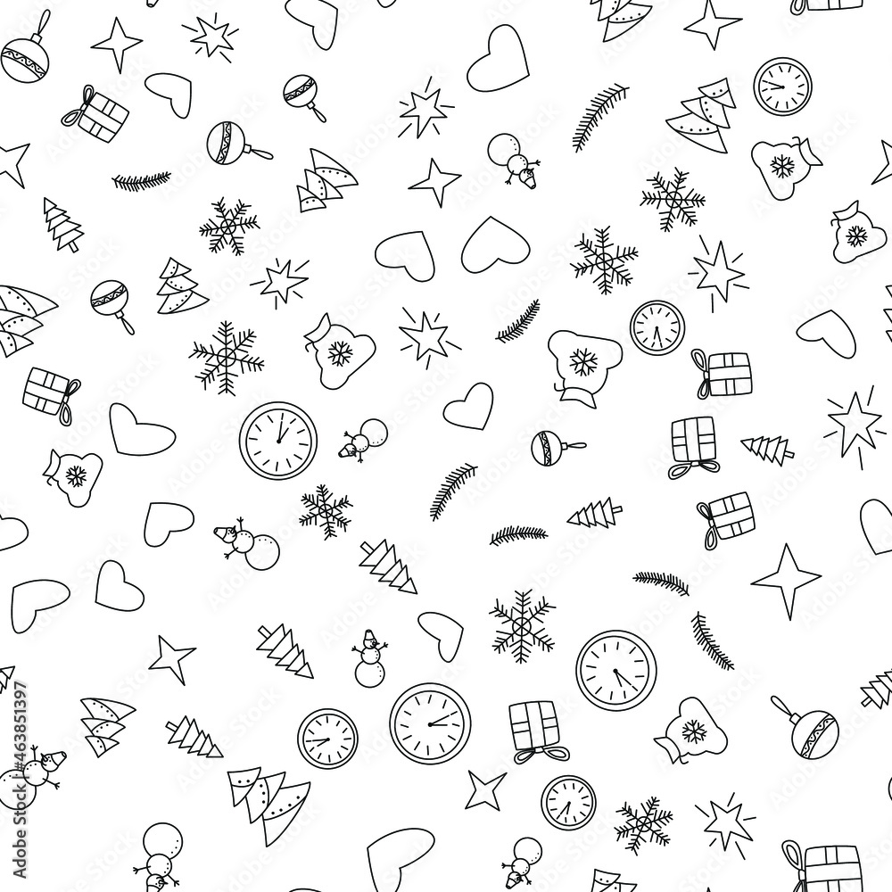 Christmas-Pattern-on-White-Background