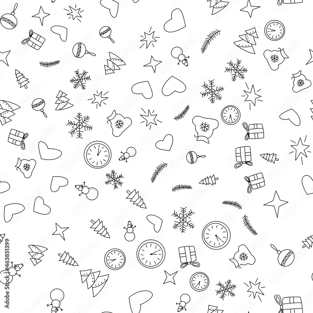 Christmas-Pattern-on-White-Background