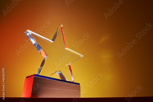 Fotografie close up low angle view group of star shape crystal  trophy