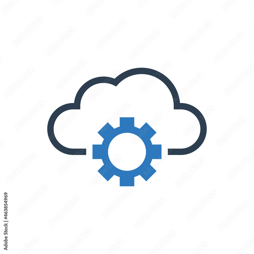 Cloud Database Maintenance And Setting Icon Cloud Database Maintenance And Setting Icon