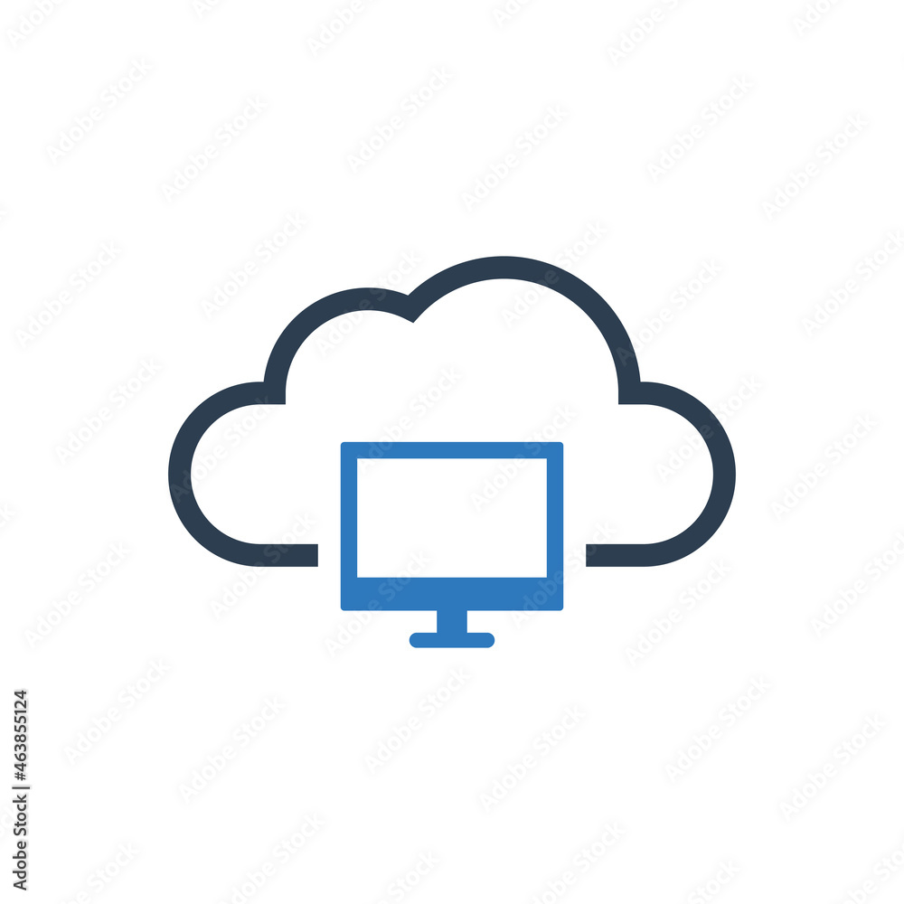 Cloud Computer Icon Cloud Computer Icon