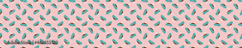 Seamless pattern with dog food bowls. Cute and childish design for fabric  textile  wallpaper  bedding  swaddles toys or gender-neutral apparel.