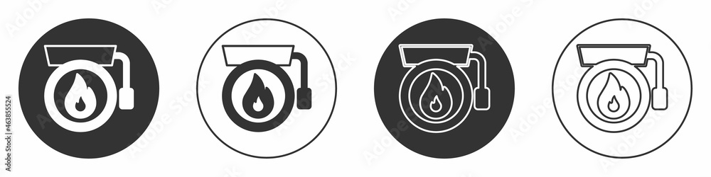 Black Ringing alarm bell icon isolated on white background. Fire alarm system. Service bell, handbell sign, notification symbol. Circle button. Vector Black Ringing alarm bell icon isolated on white background. Fire alarm system. Service bell, handbell sign, notification symbol. Circle button. Vector