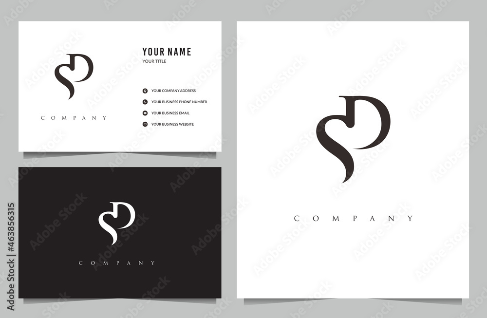 Фотография Initial SD logo and business card
