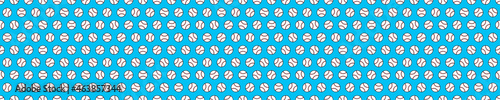Blue seamless pattern with baseballs