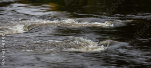 Flowing river water surface as background