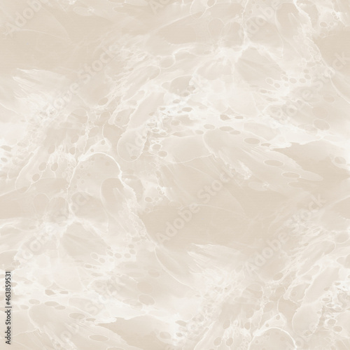 Beige watrcolor on paper texture. Seamless pattern with irregular stains.  photo