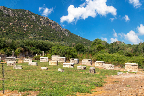 Historical grave yard in Ephesus ancient city .