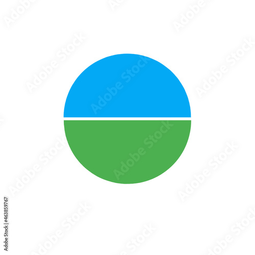 green and blue circle icon