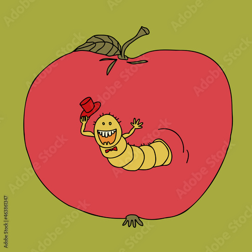 Worm in the apple. Proverb, metaphoric idiom.
