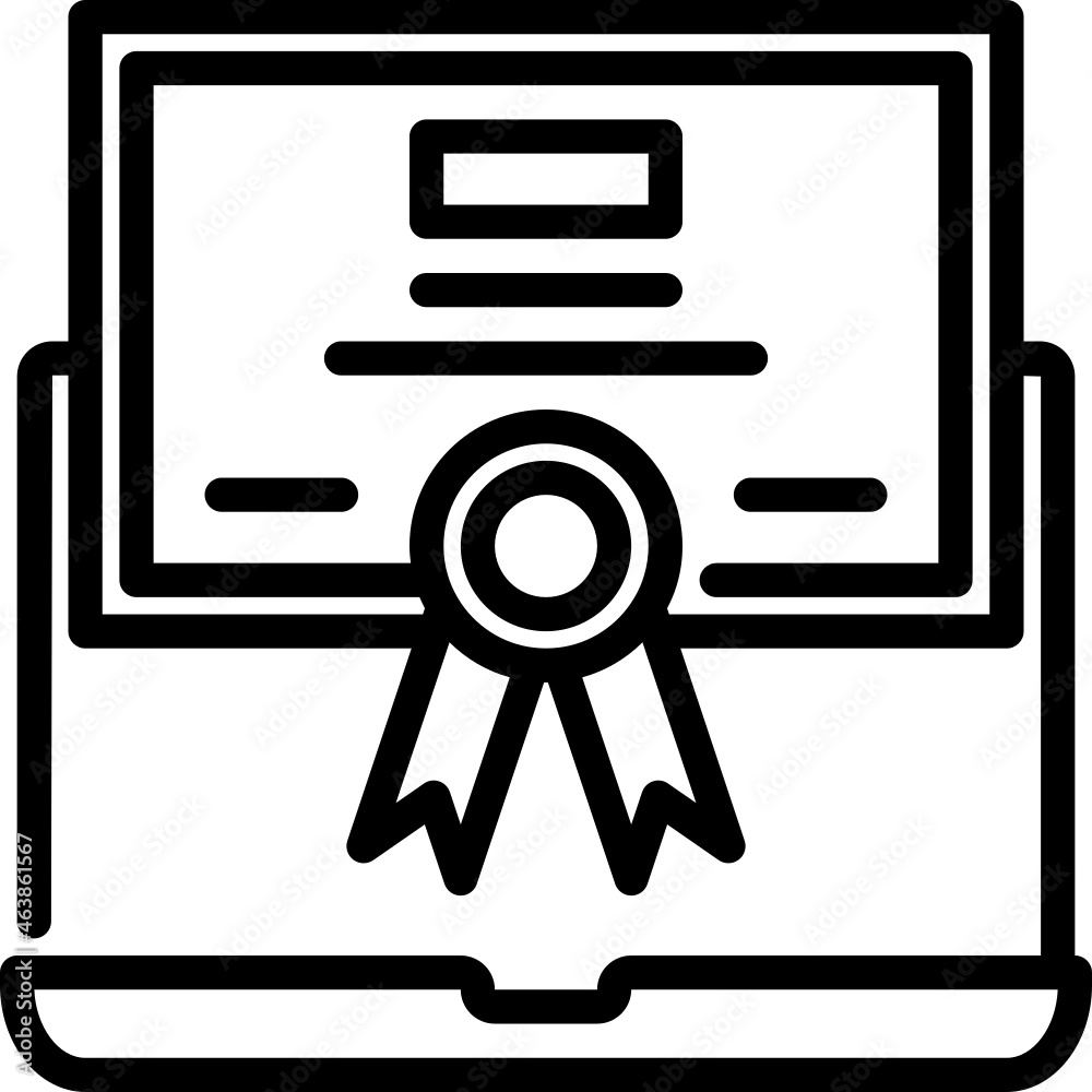 certificate line icon certificate line icon