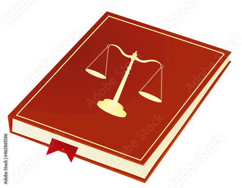 Closed law book. vector illustration