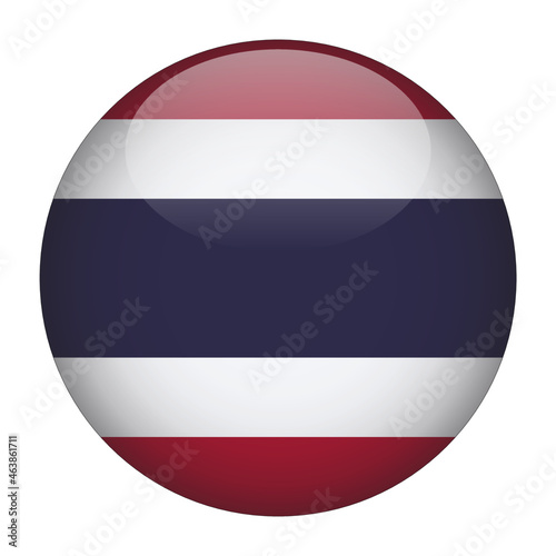 Free Download Thailand 3D Rounded Country Flag button Icon - GFXLoad
