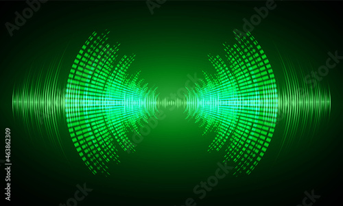 Sound waves oscillating dark light
