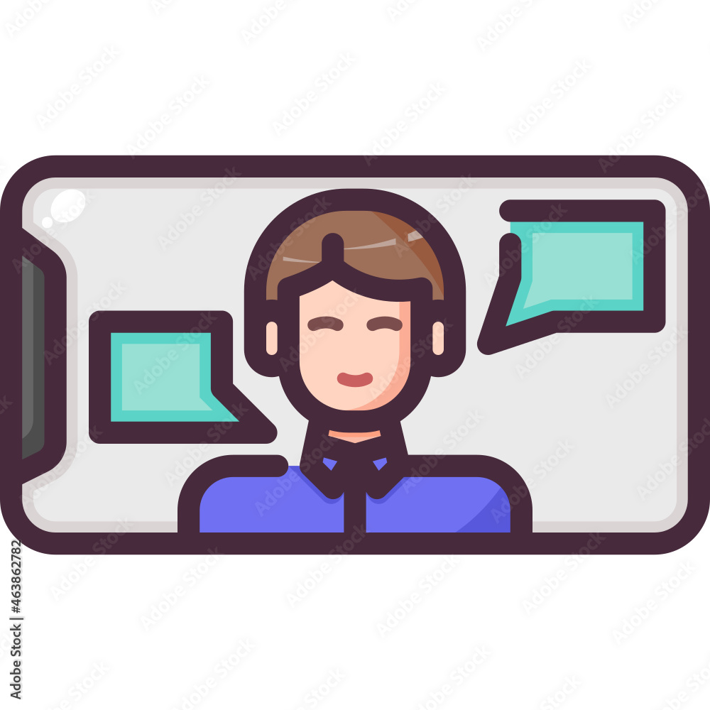 video conference line icon video conference line icon