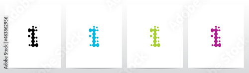 Microbiology Amoeba Paramecium Letter Logo Design I