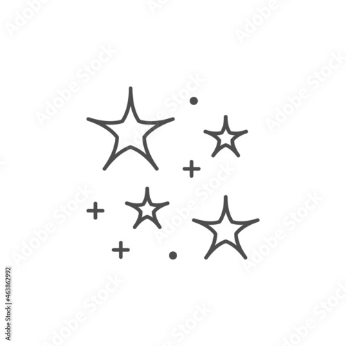 Star shine line outline icon