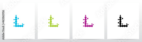 Microbiology Amoeba Paramecium Letter Logo Design L