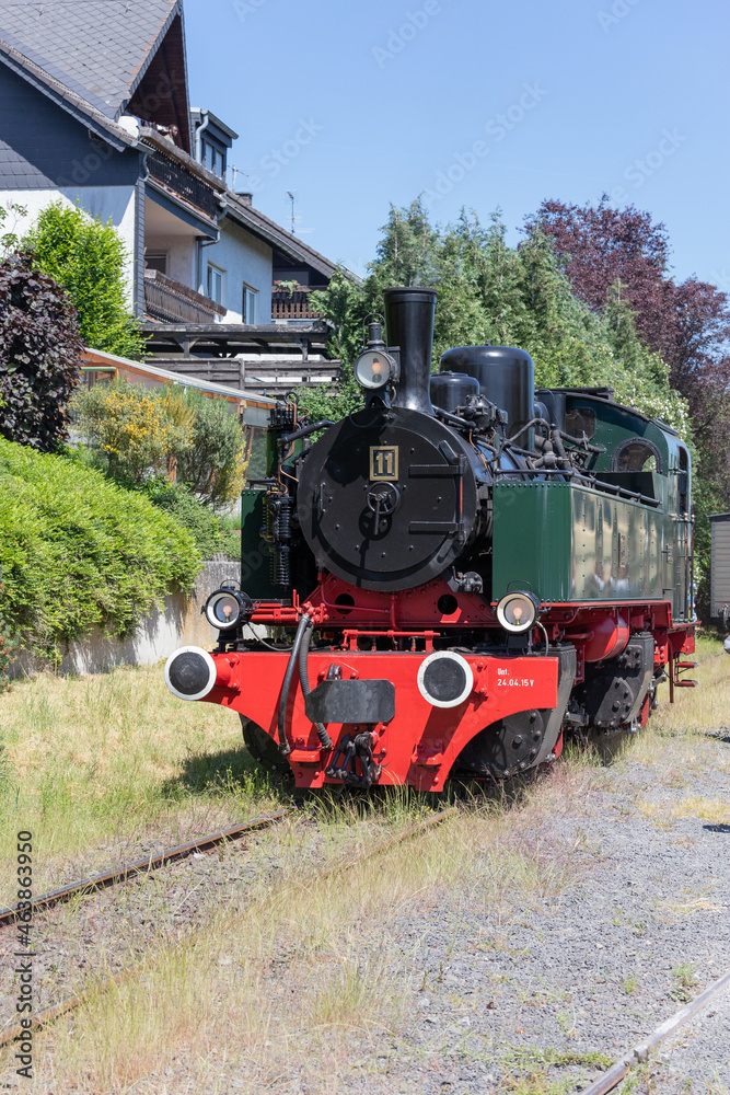 Obraz premium Dampflokbetrieb auf der Brohltalbahn