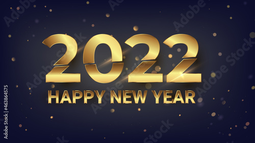Happy New Year 2022. Template Background Festive Poster or Banner Design. Modern Happy New Year Background 