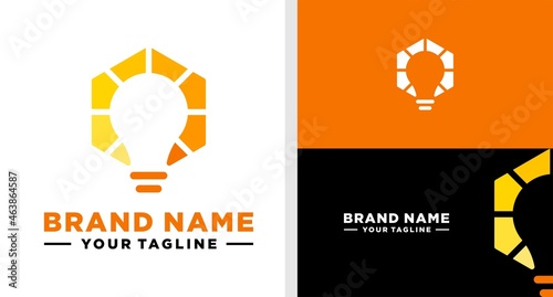 INNOVATION LOGO LIGHT BULB NEGATIVE SPACE TECGNOLOGY EDITABLE